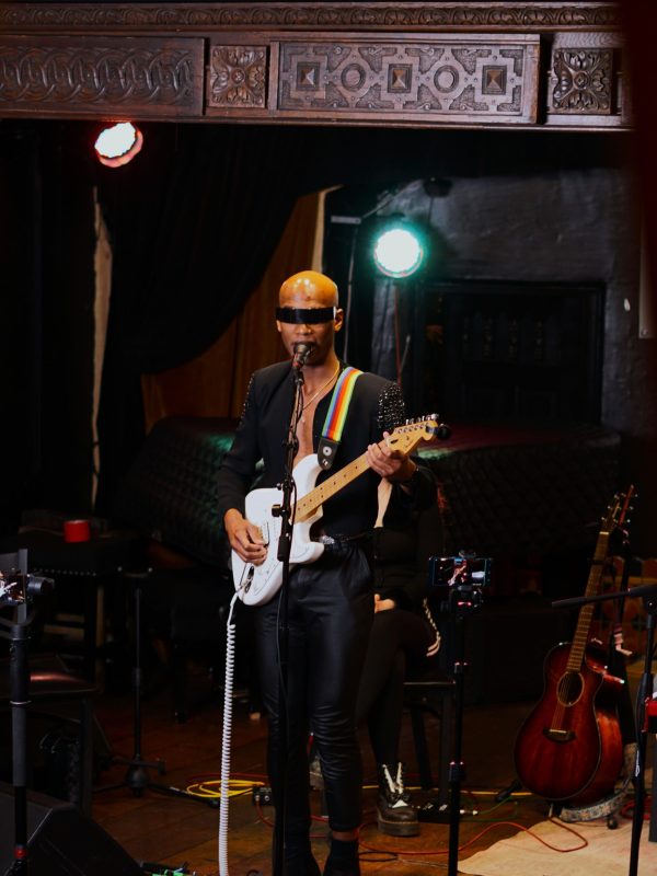 Artist performing live on stage