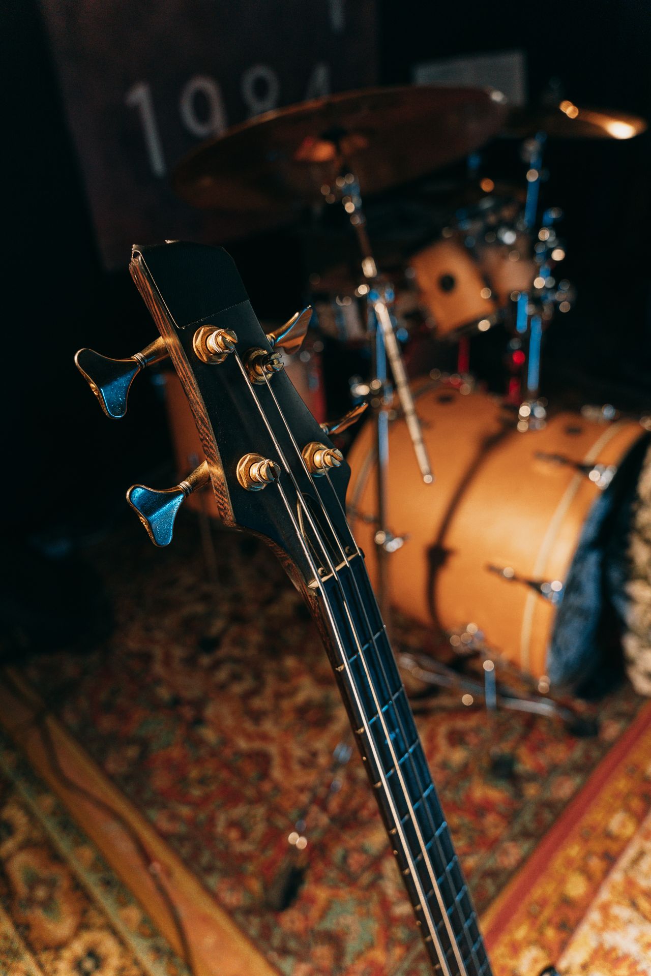 Instruments in a rehearsal studio